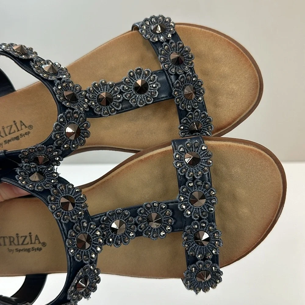 Patrizia by Spring Step Talitha Blue Sandals Size 37(6.5-7)